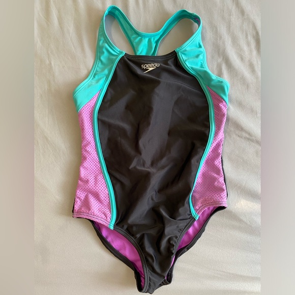 Speedo Other - SPEEDO Green and Purple 1 piece Swimsuit.Size 12